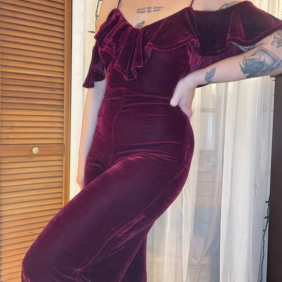 Velvet jumpsuit - Picture 3 of 4